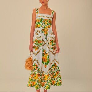 FARM Rio Papaya Salad Maxi Dress Size XS